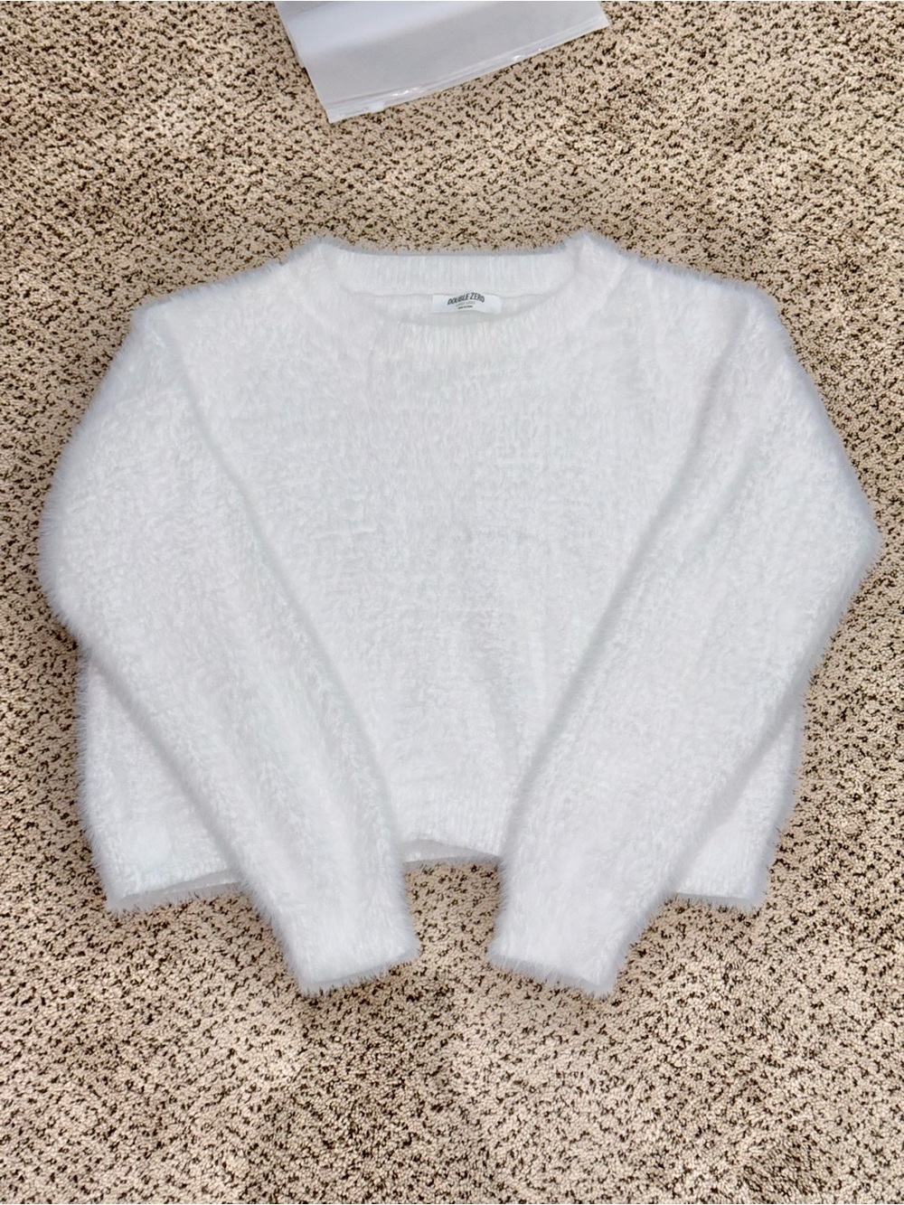 ULTRA PLUSH Oversized + Cropped Bright White Cozy X-Long Sleeve Sweater | Sz L